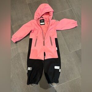 Funzoo Pink and Black Kids Raincoat